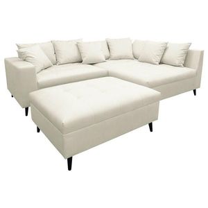 MID.YOU ROHOVÁ SEDACIA SÚPRAVA, textil, svetlosivá vyobraziť