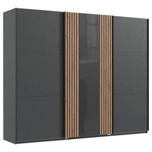 MID.YOU ŠAT. SKRIŇA S POSUV. DVERAMI, grafitová, sivá, dub artisan, 250/216/65 cm vyobraziť