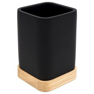 Sadena POHÁR NA ZUBNÉ KEFKY prírodná farba, čierna vyobraziť