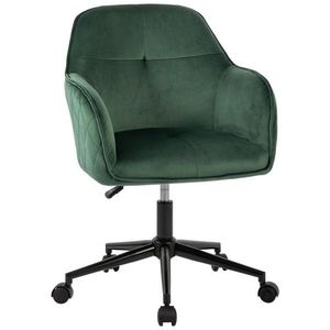 MID.YOU OTOČNÁ STOLIČKA, zamat, zelená, čierna vyobraziť