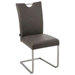 Novel STOLIČKA S PRUŽNÝM PODNOŽÍM, hnedá, farba ušľachtilej ocele vyobraziť