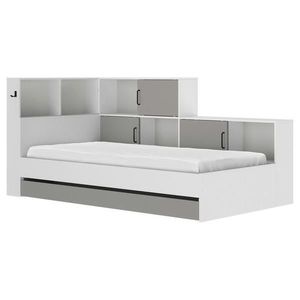 MID.YOU POSTEĽ S ÚLOŽNÝM PRIESTOROM, 90/200 cm sivá, biela vyobraziť