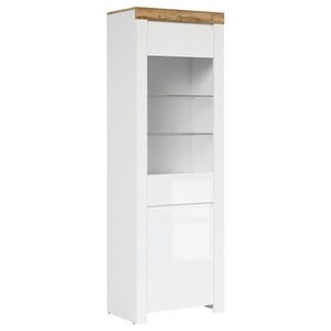 VITRÍNA, biela, dub wotan, biela s vysokým leskom, 68/203, 5/42 cm vyobraziť