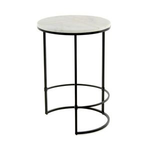 PRÍRUČNÝ STOLÍK, čierna, biela vyobraziť