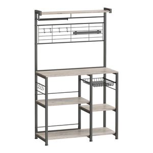 MID.YOU REGÁL, čierna, sivobéžová, uhlíková oceľ, 90/167/42 cm vyobraziť