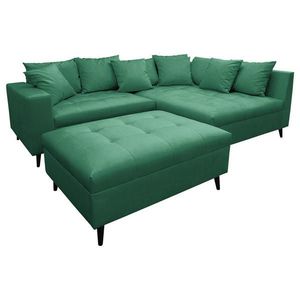 MID.YOU ROHOVÁ SEDACIA SÚPRAVA, textil, zelená vyobraziť