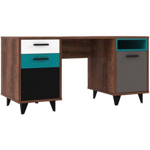 Carryhome PÍSACÍ STÔL, sivá, zelená, čierna, biela, farba duba, 150/60/74 cm vyobraziť