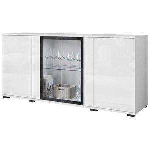 Livetastic ŠIROKÁ KOMODA, biela, biela s vysokým leskom, 150/69, 7/39, 5 cm vyobraziť