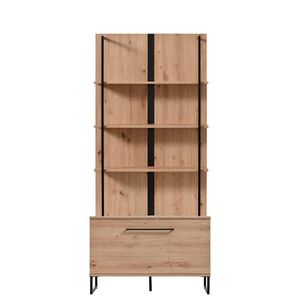 Xora VITRÍNA, čierna, farba duba, 85/191, 5/42 cm vyobraziť