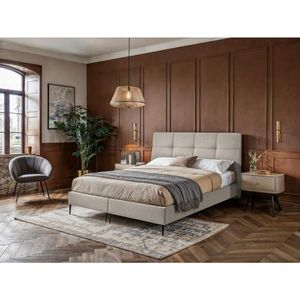 MID.YOU BOXSPRINGOVÁ POSTEĽ, 140/200 cm, krémová vyobraziť