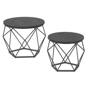 MID.YOU SADA KONFERENČNÝCH STOLÍKOV, čierna, kov, kompozitné drevo, 50/50/40, 6 cm vyobraziť