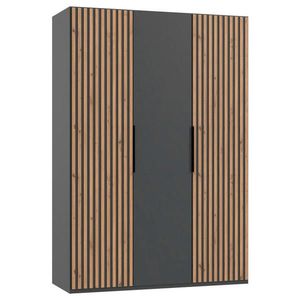 MID.YOU SKRIŇA S OTOČNÝMI DVERAMI, grafitová, farba duba, 150/216/58 cm vyobraziť