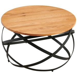 Livetastic KONFERENČNÝ STOLÍK, prírodná farba, čierna, drevo, kov, 70/40/70 cm vyobraziť