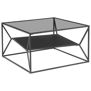 Carryhome KONFERENČNÝ STOLÍK, sivá, čierna, kov, sklo, 75/75/43 cm vyobraziť