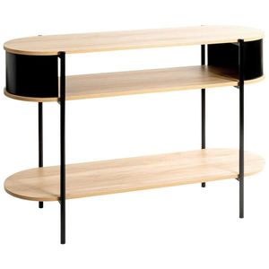 KONZOLOVÝ STOLÍK, čierna, farba duba, kov, kompozitné drevo, 110/39/76 cm vyobraziť