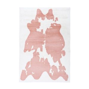 KOBEREC S VYSOKÝM VLASOM, 120/160 cm, ružová, biela vyobraziť