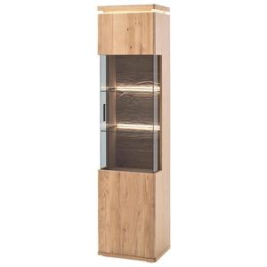 Linea Natura VITRÍNA, trámový dub, dub bianco, 50/204/37 cm vyobraziť