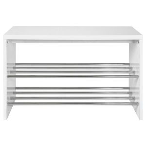 REGÁL NA TOPÁNKY, chrómová, biela s vysokým leskom, 81/55/30 cm vyobraziť