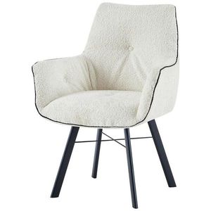 Kayoom STOLIČKA S PODRÚČKAMI, železo, krémová vyobraziť