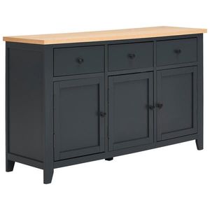 MID.YOU ŠIROKÁ KOMODA, dub, borovica, prírodná farba, tmavomodrá, 139/83/42 cm vyobraziť