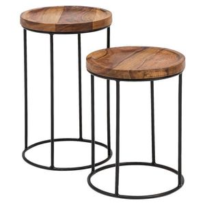 MID.YOU SADA PRÍRUČNÝCH STOLÍKOV, indický palisander, farba indického palisandra vyobraziť