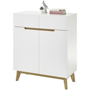 Livetastic SKRINKA NA TOPÁNKY, prírodná farba, biela, dub, 85/101/40 cm vyobraziť