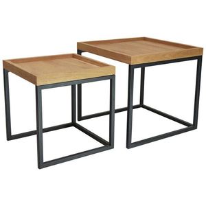 Boxxx SADA KONFERENČNÝCH STOLÍKOV, čierna, divoký dub, drevo, kov, 50/50/48 cm vyobraziť