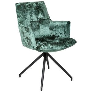 Novel STOLIČKA S PODRÚČKAMI, železo, zamat, čierna, petrolejová vyobraziť