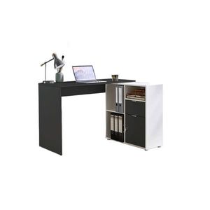 MID.YOU PÍSACÍ STÔL S ÚLOŽ.PRIESTOROM, antracitová, biela, 110/85/74 cm vyobraziť