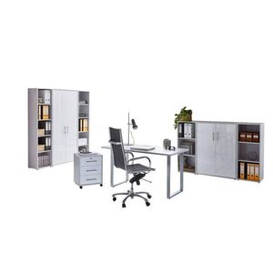 MID.YOU KANCELÁRIA, sivá, biela s vysokým leskom, vyobraziť