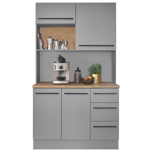 MID.YOU PRÍBORNÍK S VITRÍNOU, sivá, farba duba, 120/211/60 cm vyobraziť