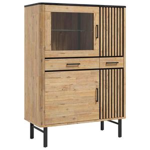 Landscape VYSOKÁ KOMODA, akácia, čierna, farba akácie, 100/140/45 cm vyobraziť