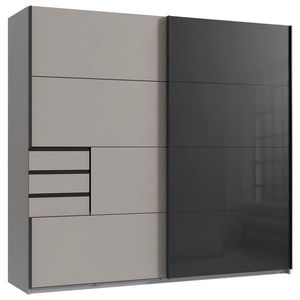 Carryhome ŠAT. SKRIŇA S POSUV. DVERAMI, grafitová, čierna, Sahara, 225/208/64 cm vyobraziť