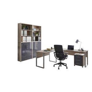 MID.YOU KANCELÁRIA, dub sonoma, antracitová s vysokým leskom, vyobraziť