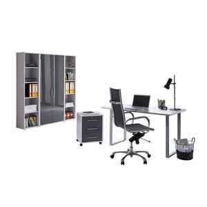 MID.YOU KANCELÁRIA, sivá, antracitová s vysokým leskom, vyobraziť