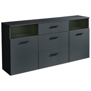 MID.YOU ŠIROKÁ KOMODA, antracitová, 180/86/38 cm vyobraziť