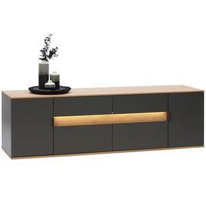 Dieter Knoll NÍZKA KOMODA, antracitová, farba duba, 185, 6/56, 6/48 cm vyobraziť