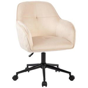 MID.YOU OTOČNÁ STOLIČKA, zamat, čierna, béžová vyobraziť