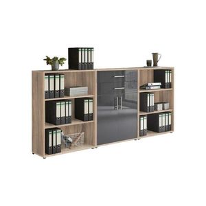 MID.YOU SKRINKA NA DOKUMENTY, dub sonoma, antracitová s vysokým leskom, 253, 2/113, 6/33 cm vyobraziť