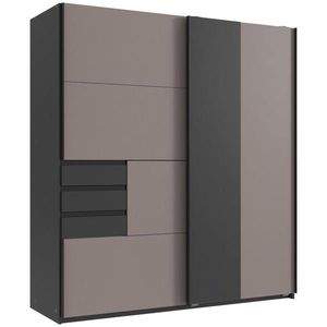 MID.YOU ŠAT. SKRIŇA S POSUV. DVERAMI, grafitová, béžová, Sahara, 180/198/65 cm vyobraziť