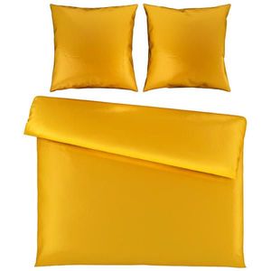 Novel POSTEĽNÁ BIELIZEŇ, satén, zlatá, 200/200 cm vyobraziť