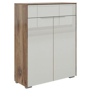 Voleo KOMODA, svetlosivá, tmavý dub, 81/110/37 cm vyobraziť