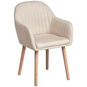 MID.YOU STOLIČKA S PODRÚČKAMI, vzhľad ľanu, prírodná farba, béžová vyobraziť