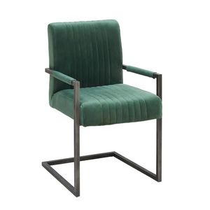 Ambia Home STOLIČKA S PODRÚČKAMI, železo, zamat, zelená, čierna vyobraziť