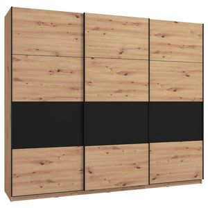 Xora ŠAT. SKRIŇA S POSUV. DVERAMI, čierna, dub artisan, 262, 5/224/65, 5 cm vyobraziť