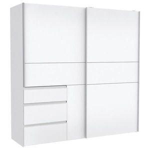 Carryhome ŠAT. SKRIŇA S POSUV. DVERAMI, biela, 200/200/61 cm vyobraziť