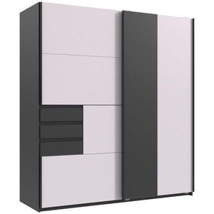 MID.YOU ŠAT. SKRIŇA S POSUV. DVERAMI, grafitová, biela, 180/198/65 cm vyobraziť