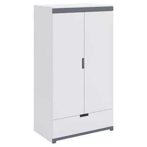 MID.YOU DETSKÁ ŠATNÍKOVÁ SKRIŇA, sivá, biela, 100/182/57 cm vyobraziť
