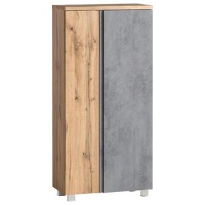 Held STREDNE VYSOKÁ SKRINKA, grafitová, dub wotan, 65/130/35 cm vyobraziť