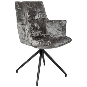 Novel STOLIČKA S PODRÚČKAMI, železo, zamat, antracitová, čierna vyobraziť